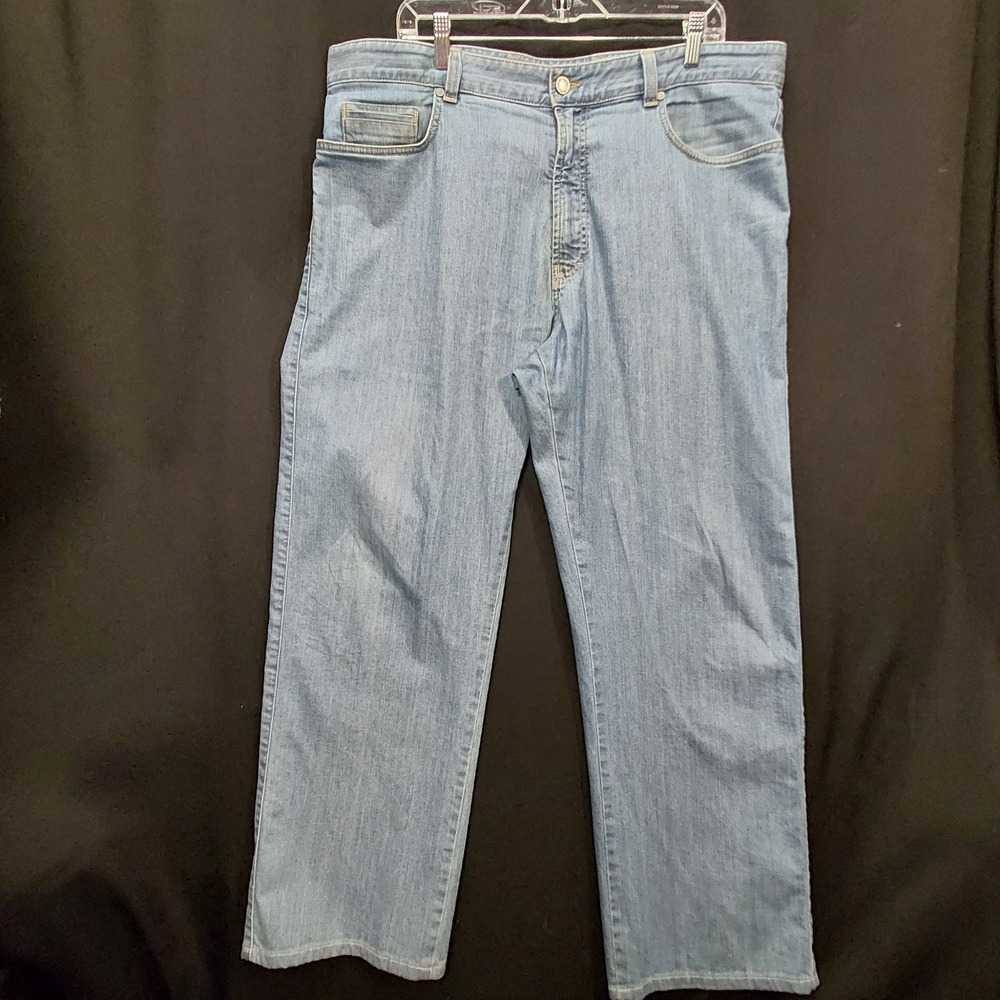 Ermenegildo Zegna Mens Light Wash Straight Leg Jeans Made in Italy Size 40
